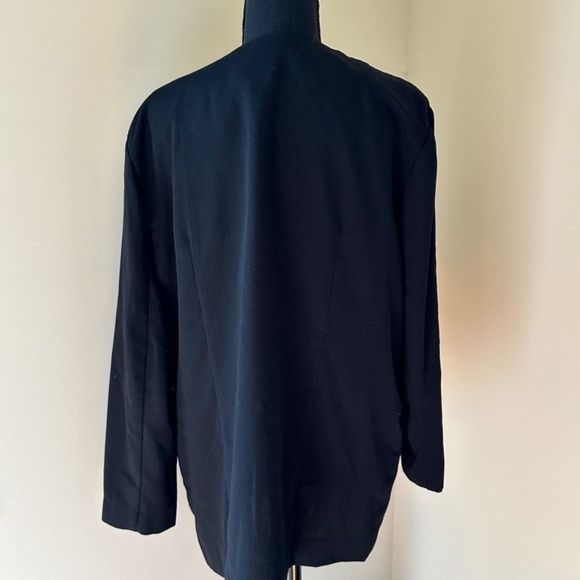 *JACLYN SMITH* Black x Gold Long Sleeve Blazer Suit Jacket Size - Picture 4 of 7